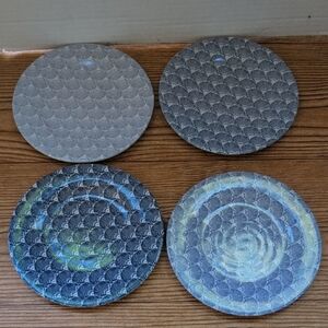 Tommy Bahama Blue And White Melamine Dessert Plates Set Of 4